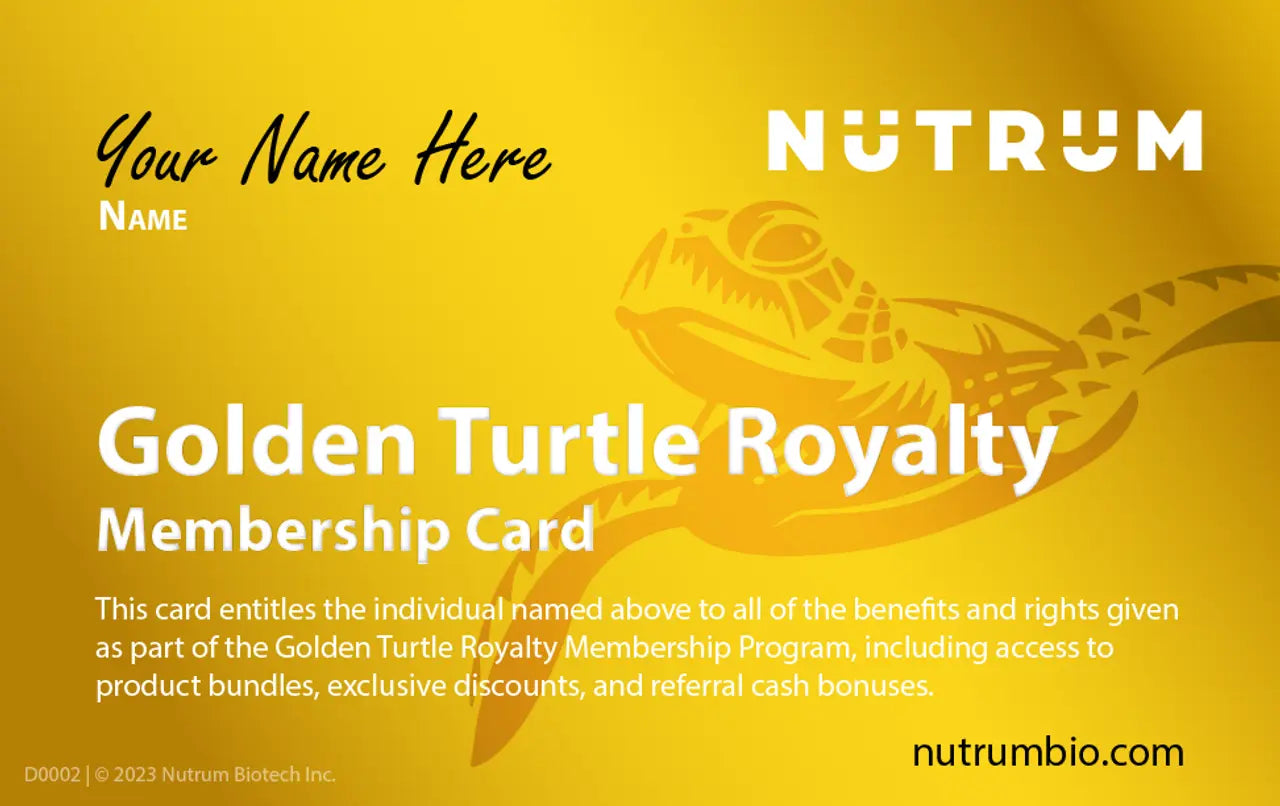 Golden Turtle Royalty Membership Program Nutrum Biotech